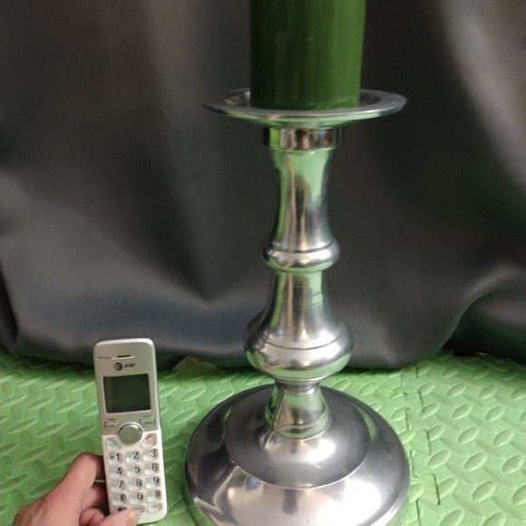 IHI Solid Silver Toned Candlestick - Picture 3 of 4